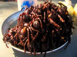 13. Smażone pająki, Kambodża Jedzenie dla silnego żołądka