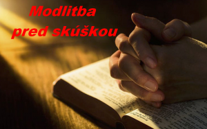 modlitba pred skúškou