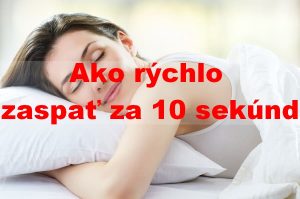 Jak rychle usnout za 10 sekund