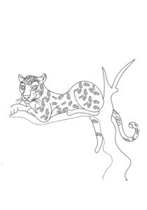 Omaľovanka gepard pre deti