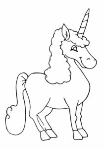 Página para colorear unicornio