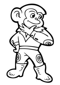 Kreskówka małpa