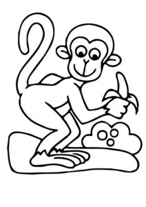 Página para colorear mono