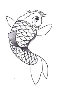 Kreslená ryba Omaľovánka ryba