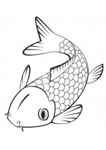 Página para colorear peces