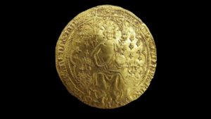Sběratelské mince 5. florénu Eduarda III. z roku 1343