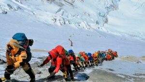 Alpinistas eslovacos en el Everest