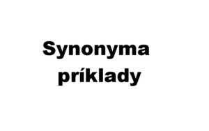 Příklady synonym