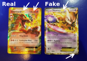 Skontrolujte hologram - Ako rozoznať fake Pokémon karty