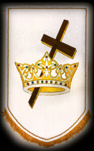 Kříž s korunou - symbol křesťanství