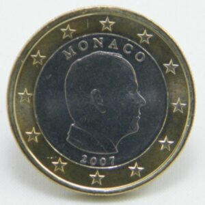 Monacká 1 € minca z roku 2007