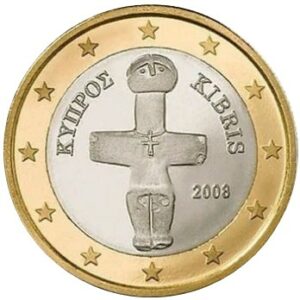 Kyperská mince 1 € 2008 - Nejdražší mince 1 euro