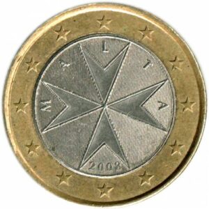 Maltská mince 1 € z roku 2008