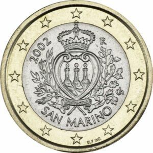 Sanmarínska 1 € minca z roku 2002
