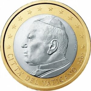 Vatikánská mince 1 € z roku 2002