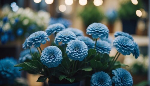 Modré kvety vo floristike