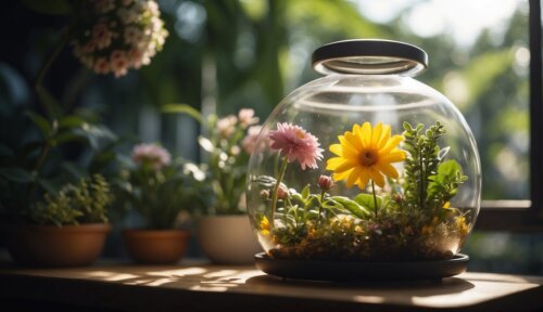 Udržiavanie terárií - Kvety v skle
